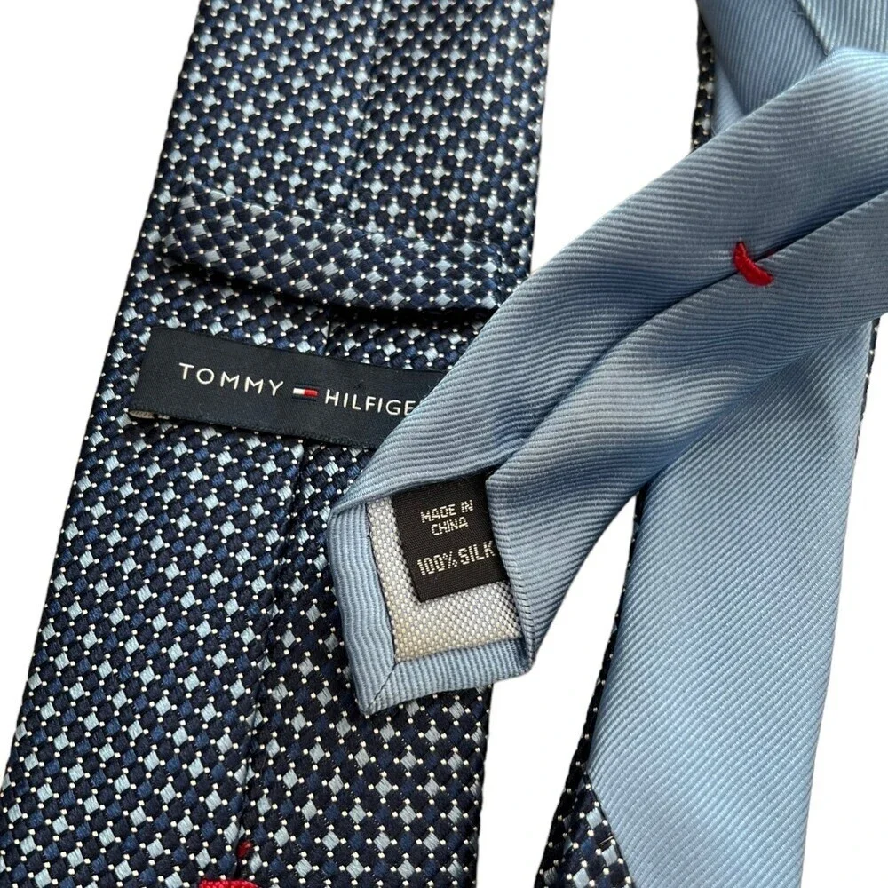 Tommy Hilfiger Blue Diamond Silk Necktie